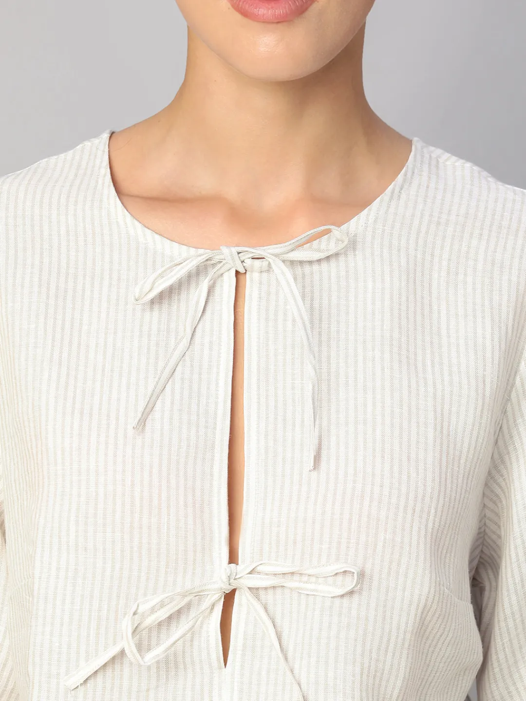 Women Cottonworld Tops & Shirts | Tops & Shirts^Women's 100% Linen Regular Fit Blouse