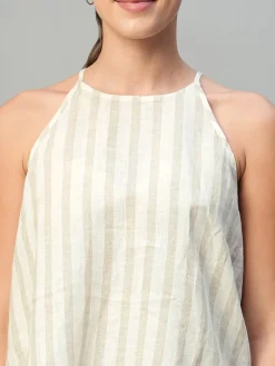 Women Cottonworld Tops & Shirts | Tops & Shirts^Women's 100% Linen Regular Fit Blouse