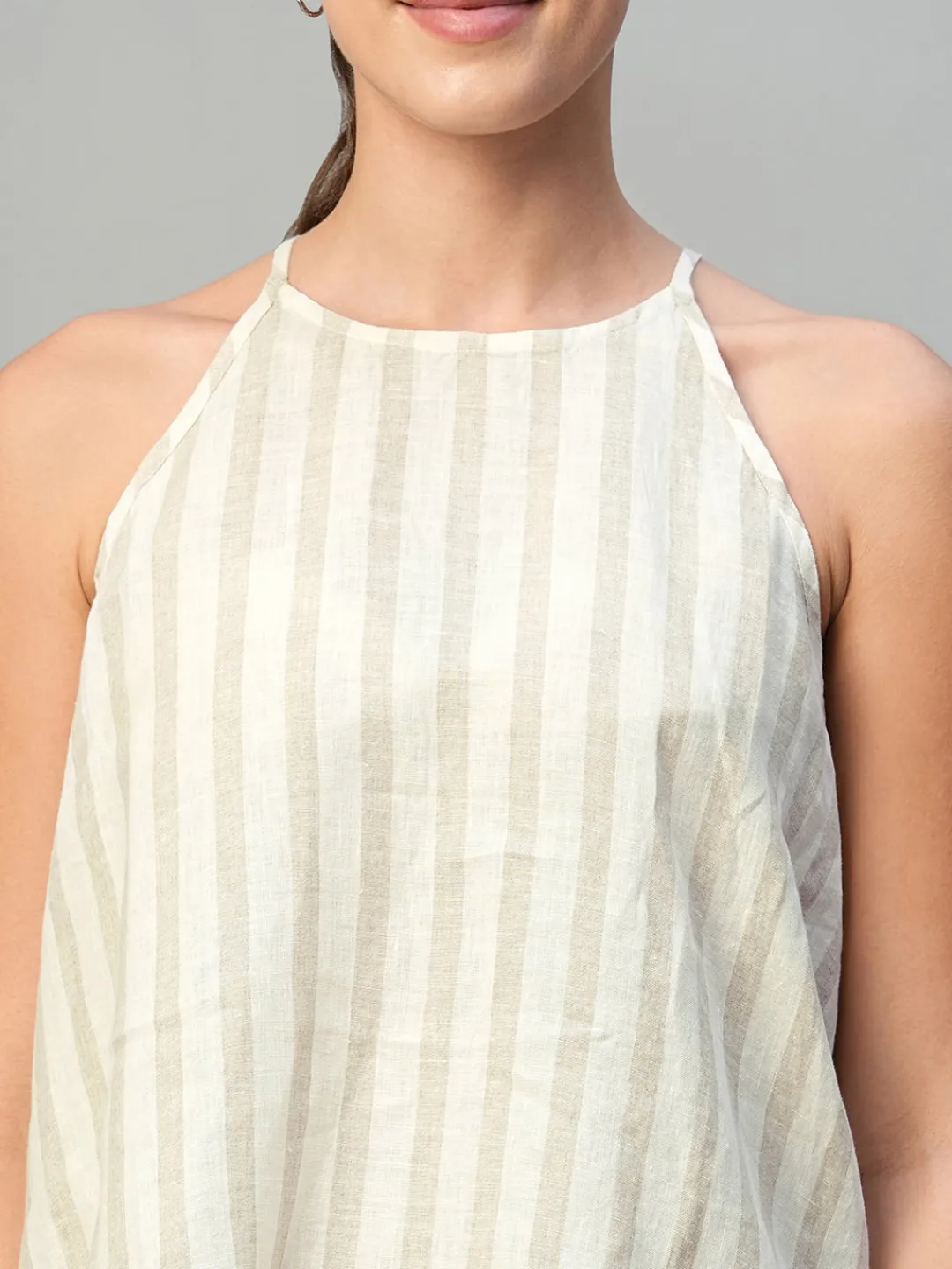 Women Cottonworld Tops & Shirts | Tops & Shirts^Women's 100% Linen Regular Fit Blouse