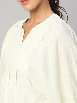 Women Cottonworld Tops & Shirts | Tops & Shirts^Women's 100% Linen Regular Fit Blouse