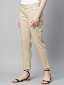 Women Cottonworld Trousers^Women's Cotton Elastane Regular Fit Pant