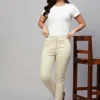 Women Cottonworld Trousers^Women's Cotton Lycra Slim Fit Pant