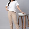 Women Cottonworld Trousers^Women's Cotton Lycra Regular Fit Pant