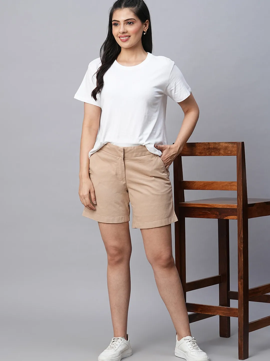 Women Cottonworld Shorts^Women's Cotton Lycra Regular Fit Shorts