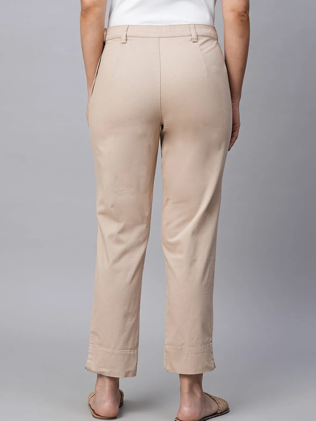 Women Cottonworld Trousers^Women's Cotton Lycra Regular Fit Pant