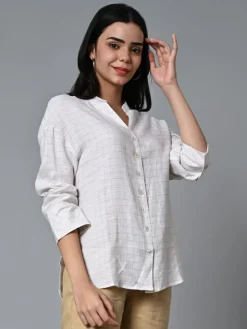 Women Cottonworld Tops & Shirts | Tops & Shirts^Women's Linen Excel Boxy Fit Blouse