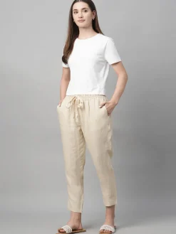Women Cottonworld Pants | Pants^Women's Linen Regular Fit Pant