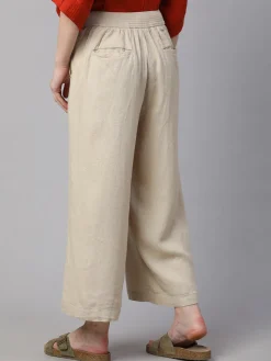 Women Cottonworld Culottes^Women's Linen Viscose Wide Leg Culotte