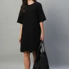 Women Cottonworld Dresses^Women's 100% Cotton Regular Fit Knit Dress