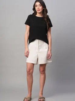 Women Cottonworld Round Neck | Regular Fit^Women's 100% Cotton Regular Fit Tshirt