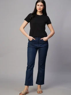 Women Cottonworld Round Neck | Regular Fit^Women's 100% Cotton Regular Fit Tshirt