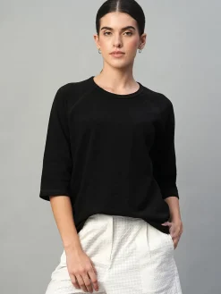 Women Cottonworld Round Neck | Regular Fit^Women's 100% Cotton Regular Fit Tshirt