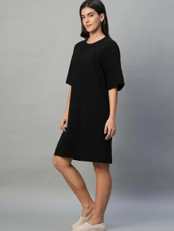 Women Cottonworld Dresses^Women's 100% Cotton Regular Fit Knit Dress