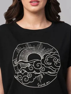 Women Cottonworld Round Neck | Regular Fit^Women's 100% Cotton Regular Fit Tshirt