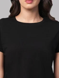 Women Cottonworld Round Neck | Regular Fit^Women's 100% Cotton Regular Fit Tshirt