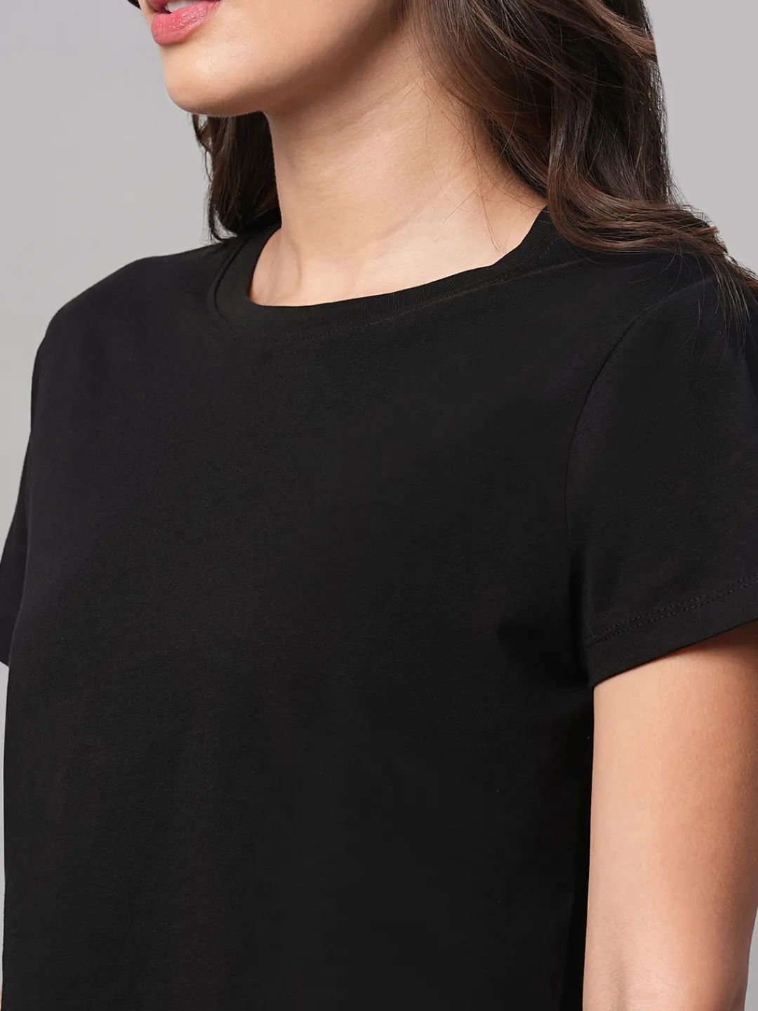 Women Cottonworld Round Neck | Regular Fit^Women's 100% Cotton Regular Fit Tshirt