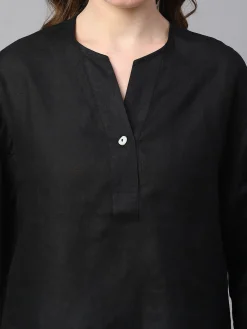 Women Cottonworld Tops & Shirts | Tops & Shirts^Women's 100% Linen Boxy Fit Blouse