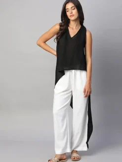 Women Cottonworld Tops & Shirts | Tops & Shirts^Women's 100% Linen Regular Fit Blouse