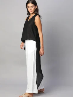 Women Cottonworld Tops & Shirts | Tops & Shirts^Women's 100% Linen Regular Fit Blouse