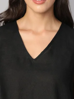 Women Cottonworld Tops & Shirts | Tops & Shirts^Women's 100% Linen Regular Fit Blouse