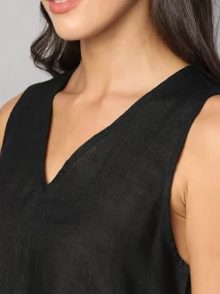 Women Cottonworld Tops & Shirts | Tops & Shirts^Women's 100% Linen Regular Fit Blouse