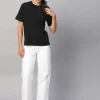 Women Cottonworld Women | Round Neck^Women's Cotton Bamboo Elastane Regular Fit Tshirt