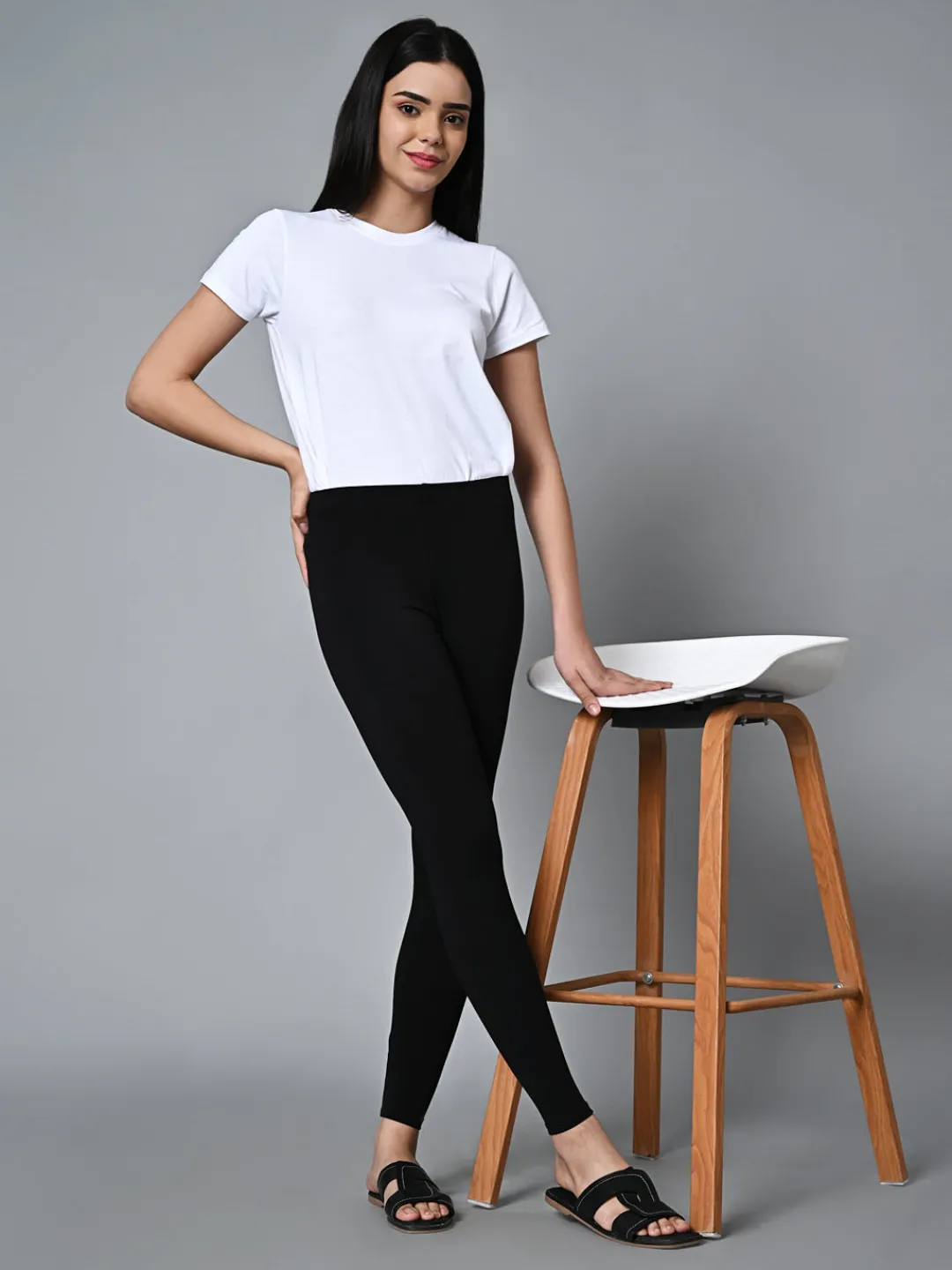 Women Cottonworld Leggings^Women's Cotton Elastane Slim Fit Knit Tights