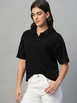 Women Cottonworld Regular Fit^Women's Cotton Elastane Regular Fit Tshirt
