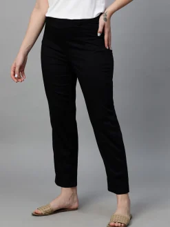 Women Cottonworld Trousers^Women's Cotton Elastane Regular Fit Pant