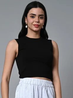 Women Cottonworld Vests^Women's Cotton Elastane Slim Fit Vest