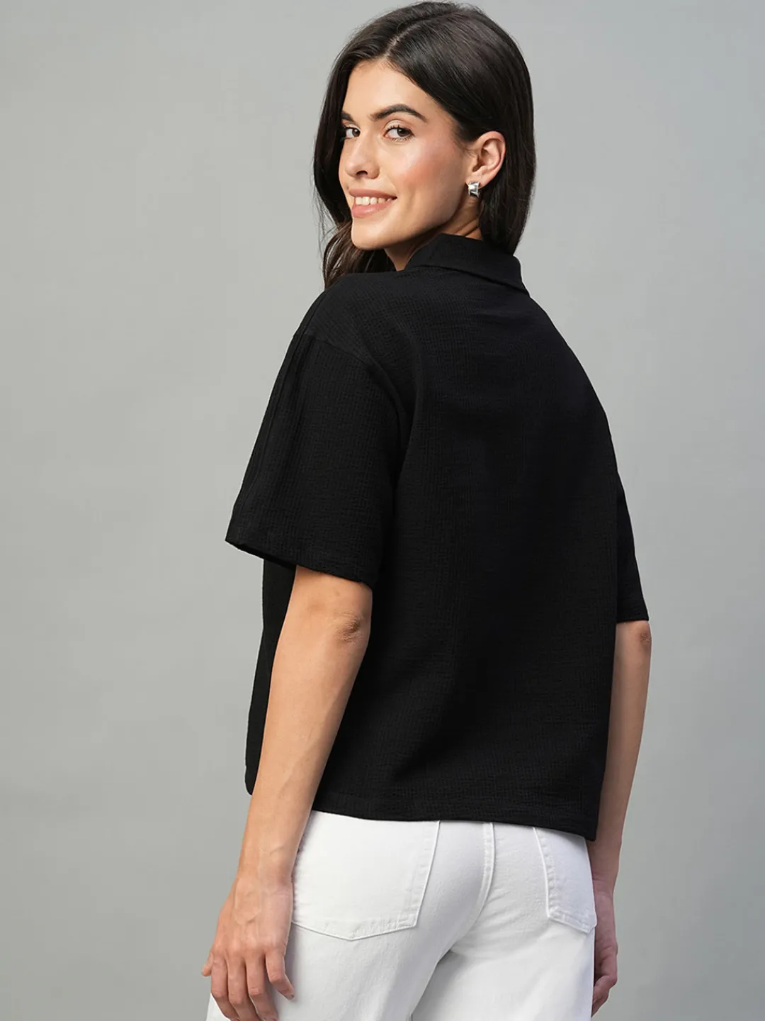 Women Cottonworld Regular Fit^Women's Cotton Elastane Regular Fit Tshirt