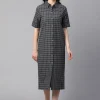 Women Cottonworld Dresses | Dresses^Women's Cotton Linen Regular Fit Dress