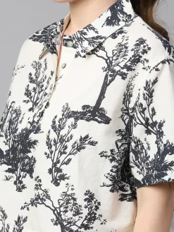 Women Cottonworld Tops & Shirts | Tops & Shirts^Women's Cotton Linen Boxy Fit Blouse