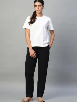 Women Cottonworld Trousers^Women's Cotton Lycra Regular Fit Pant