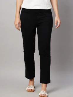 Women Cottonworld Trousers^Women's Cotton Lycra Regular Fit Pant