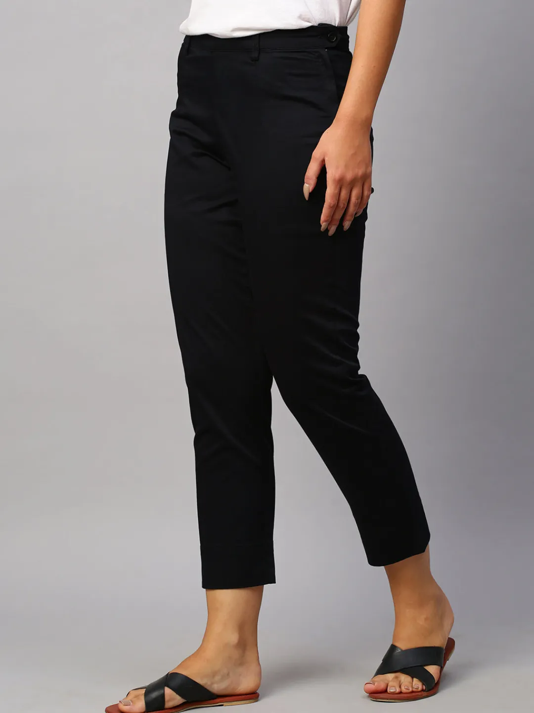 Women Cottonworld Trousers^Women's Cotton Lycra Regular Fit Pant