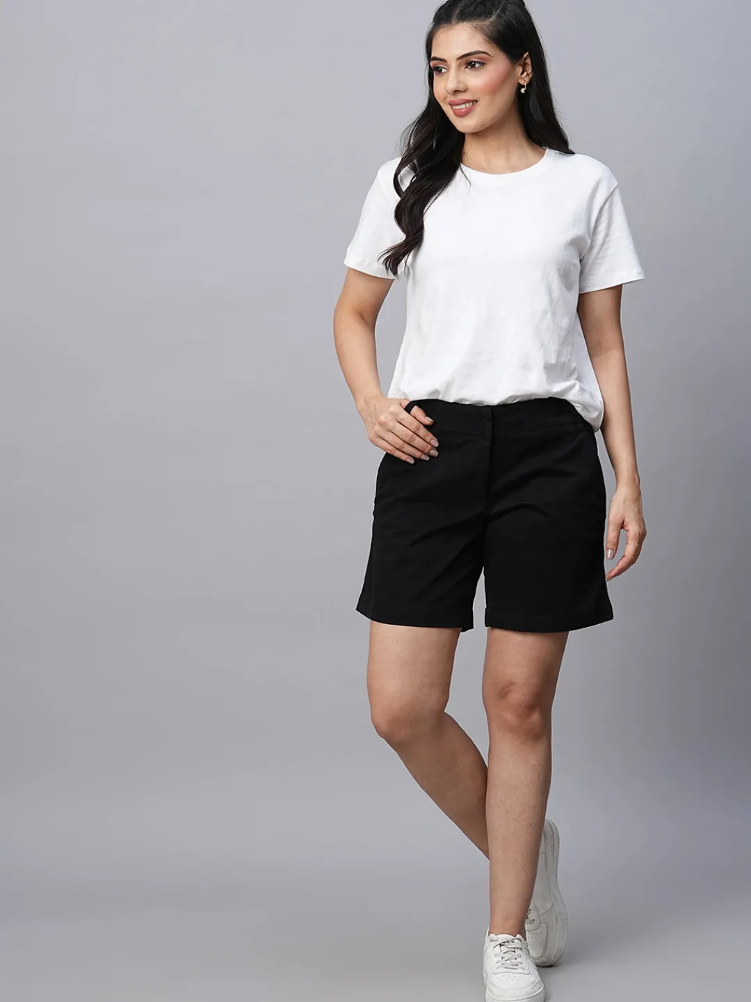 Women Cottonworld Shorts^Women's Cotton Lycra Regular Fit Shorts