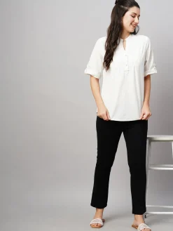 Women Cottonworld Trousers^Women's Cotton Lycra Regular Fit Pant