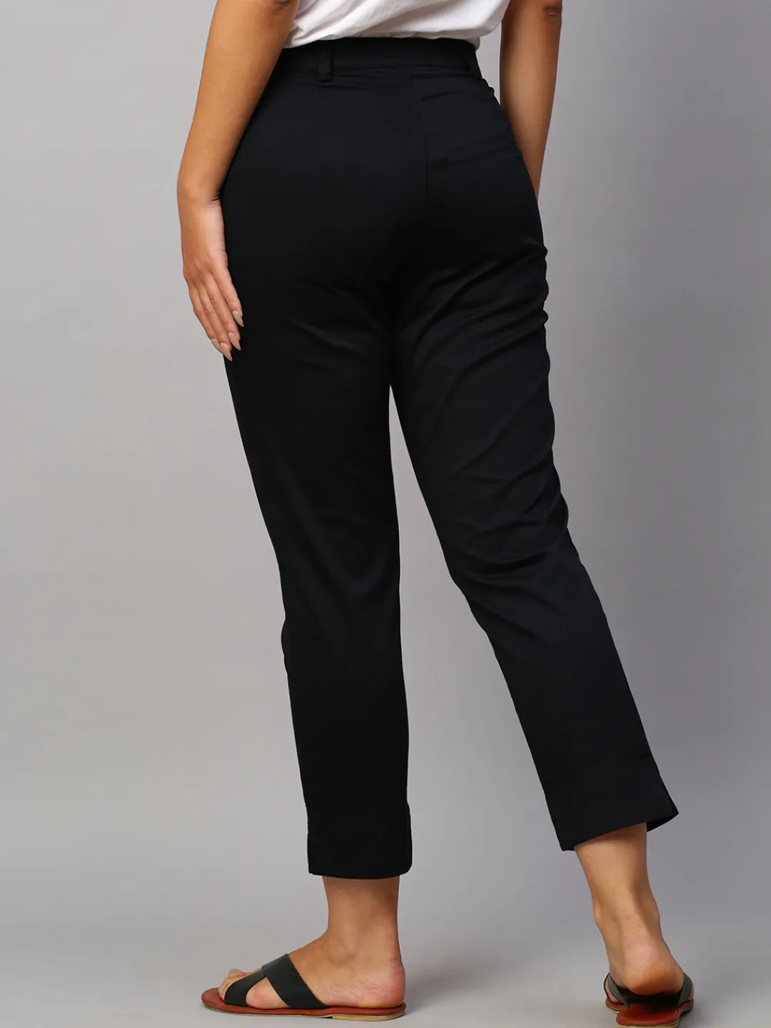 Women Cottonworld Trousers^Women's Cotton Lycra Regular Fit Pant