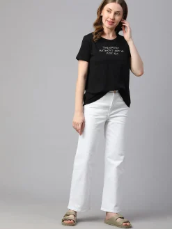 Women Cottonworld Round Neck | Regular Fit^Women's Cotton Regular Fit Tshirt