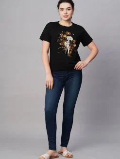 Women Cottonworld Round Neck | Regular Fit^Women's Cotton Regular Fit Tshirt