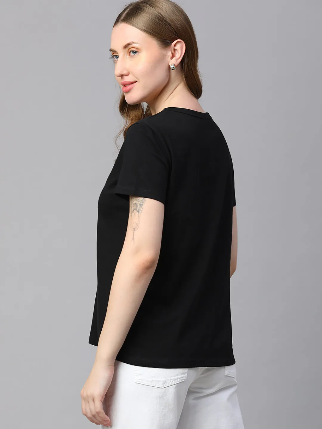 Women Cottonworld Round Neck | Regular Fit^Women's Cotton Regular Fit Tshirt