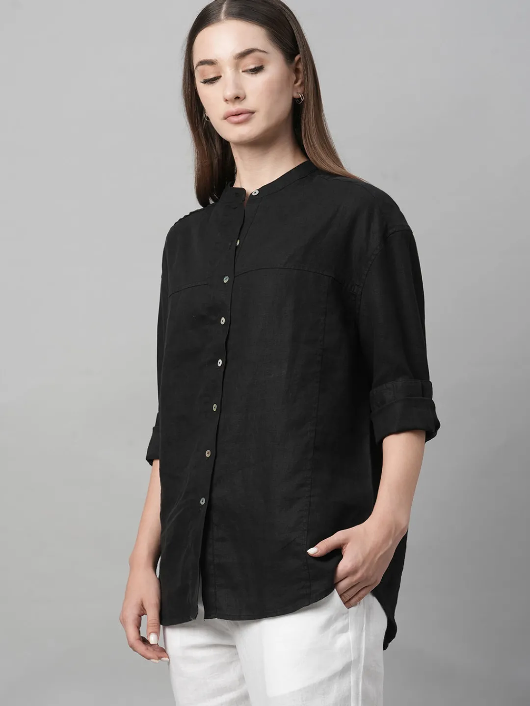 Women Cottonworld Tops & Shirts | Tops & Shirts^Women's Linen Loose Fit Blouse