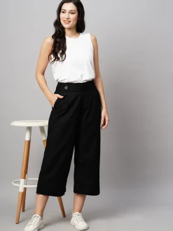 Women Cottonworld Culottes^Women's Linen Regular Fit Culotte