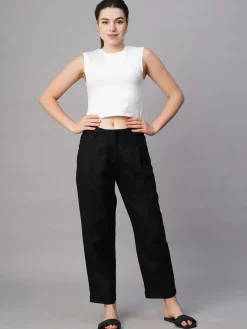 Women Cottonworld Pants | Pants^Women's Linen Regular Fit Pant