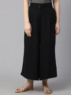 Women Cottonworld Culottes^Women's Linen Viscose Regular Fit Culotte