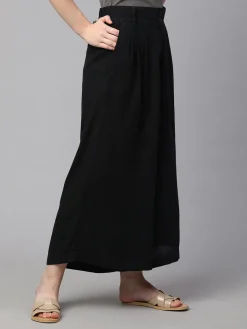 Women Cottonworld Culottes^Women's Linen Viscose Regular Fit Culotte