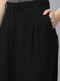 Women Cottonworld Culottes^Women's Linen Viscose Regular Fit Culotte