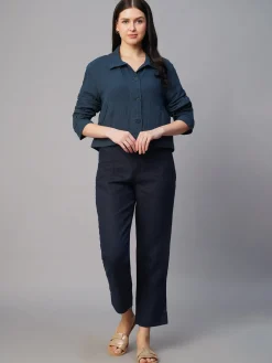 Women Cottonworld Jackets^Women's 100% Cotton Boxy Fit Jacket