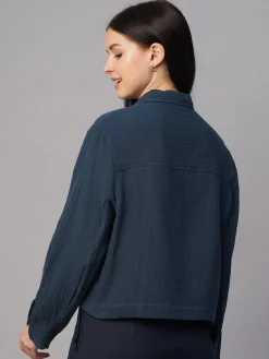 Women Cottonworld Jackets^Women's 100% Cotton Boxy Fit Jacket